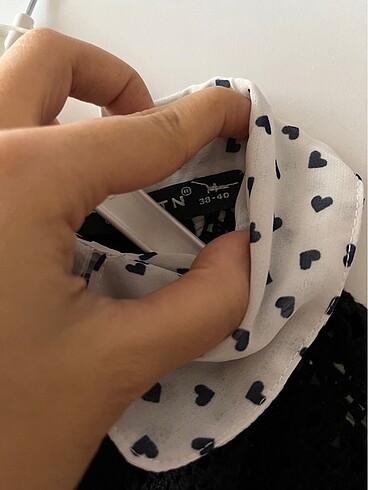 Bebe yaka gömlek detay bluz - Görsel 5