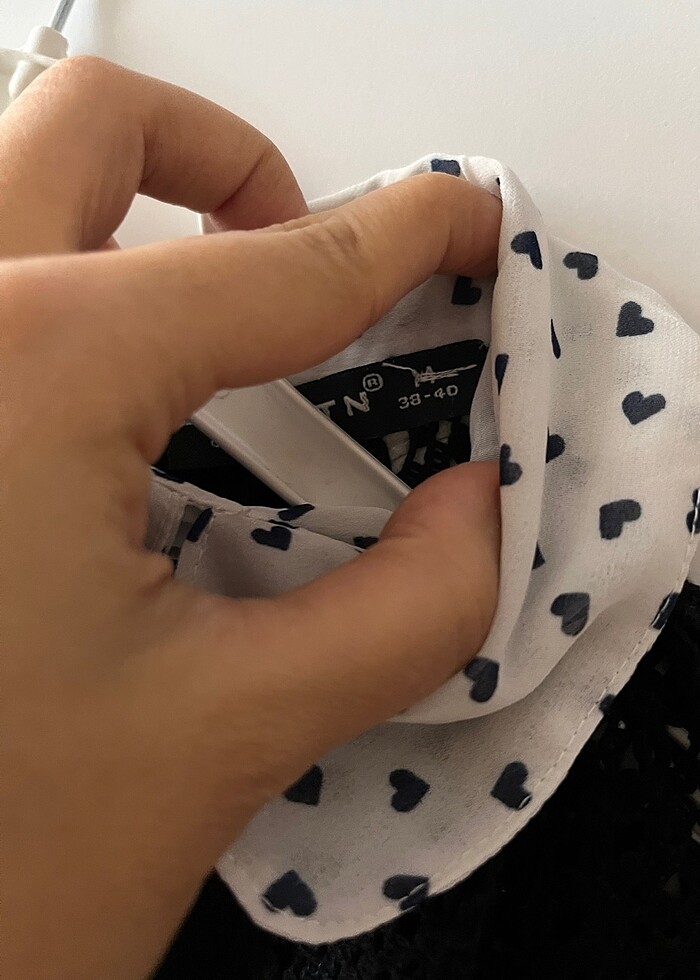 Bebe yaka gömlek detay bluz - Görsel 5