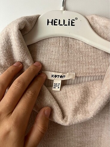 Boğazlı kazak koton - Görsel 3