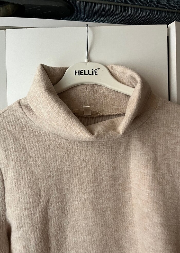 Boğazlı kazak koton - Görsel 2