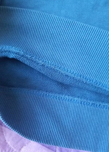 13-14 Yaş Beden mavi Renk Erkek Çocuk Mavi Baskılı Sweatshirt