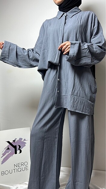 Düğmeli Kimono Takım
