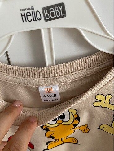 3 Yaş Beden Üç yaş Garfield takım