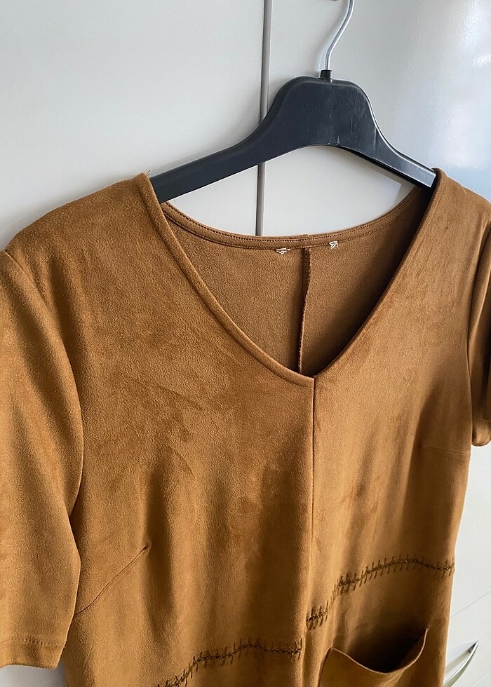 38-40 beden nubuk elbise - Görsel 3