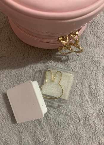 Altın Renk Minimalist Tavşan charm - Görsel 2