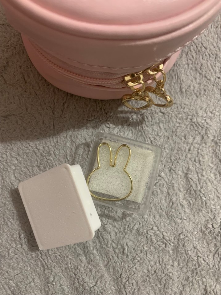 Altın Renk Minimalist Tavşan charm - Görsel 2