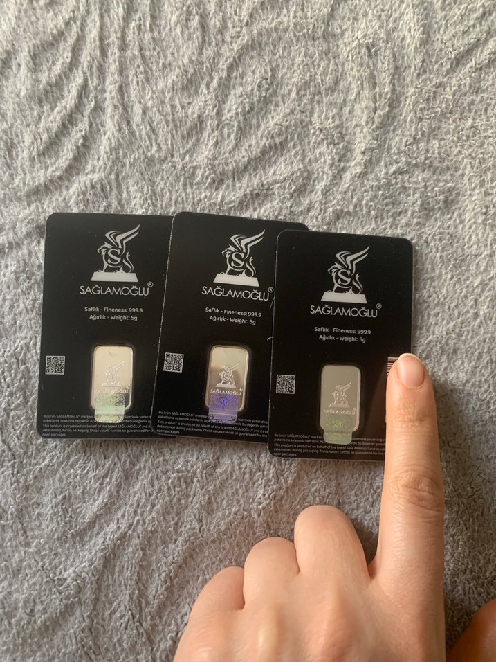 Sağlamoğlu 5 Gram 999.9 Saf Gümüş Bar - Görsel 2