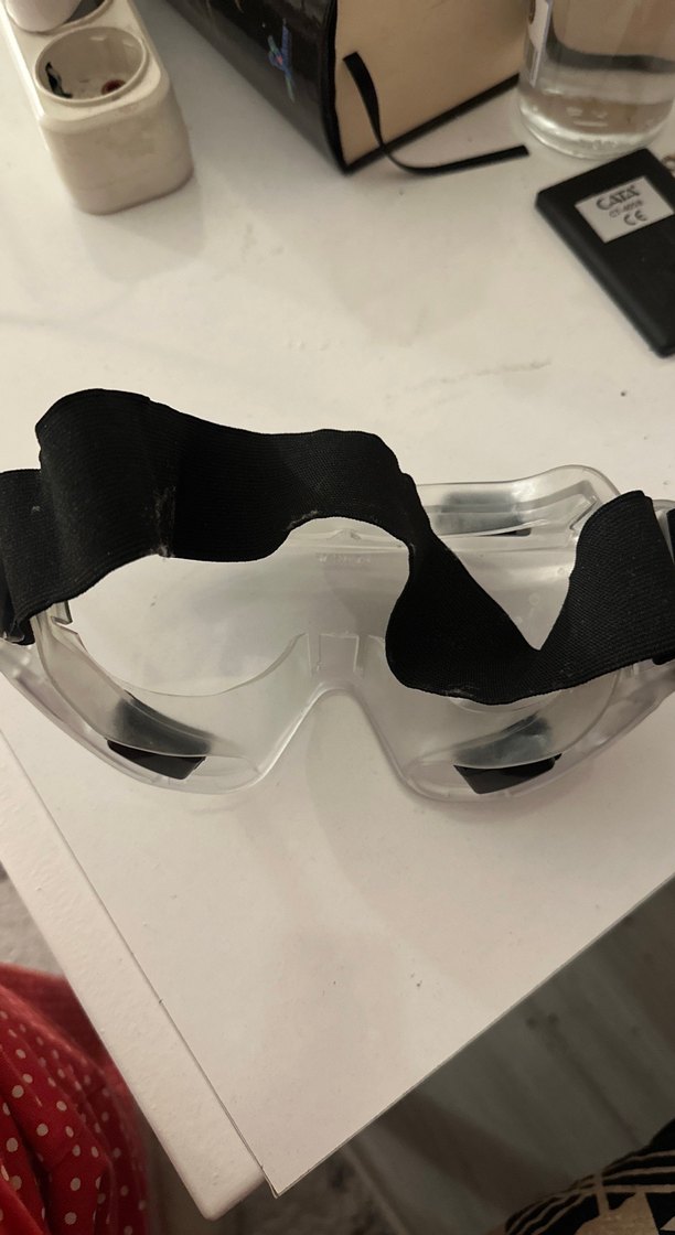 Şeffaf Beyaz Yüzme Gözlüğü, koruyucu gözlük - Görsel 2