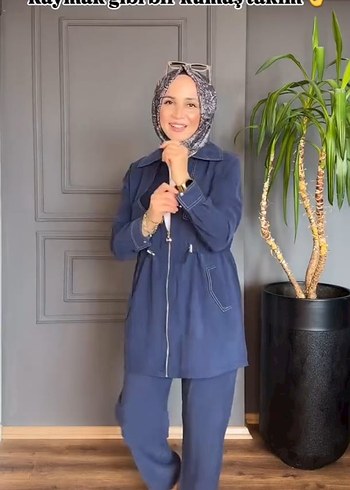 Diğer Siyah Uzun Keten Kadın Takım Elbise