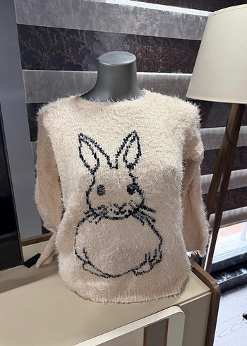 Kısa Kesim Bohem Kadın Triko Kazak - Görsel 2