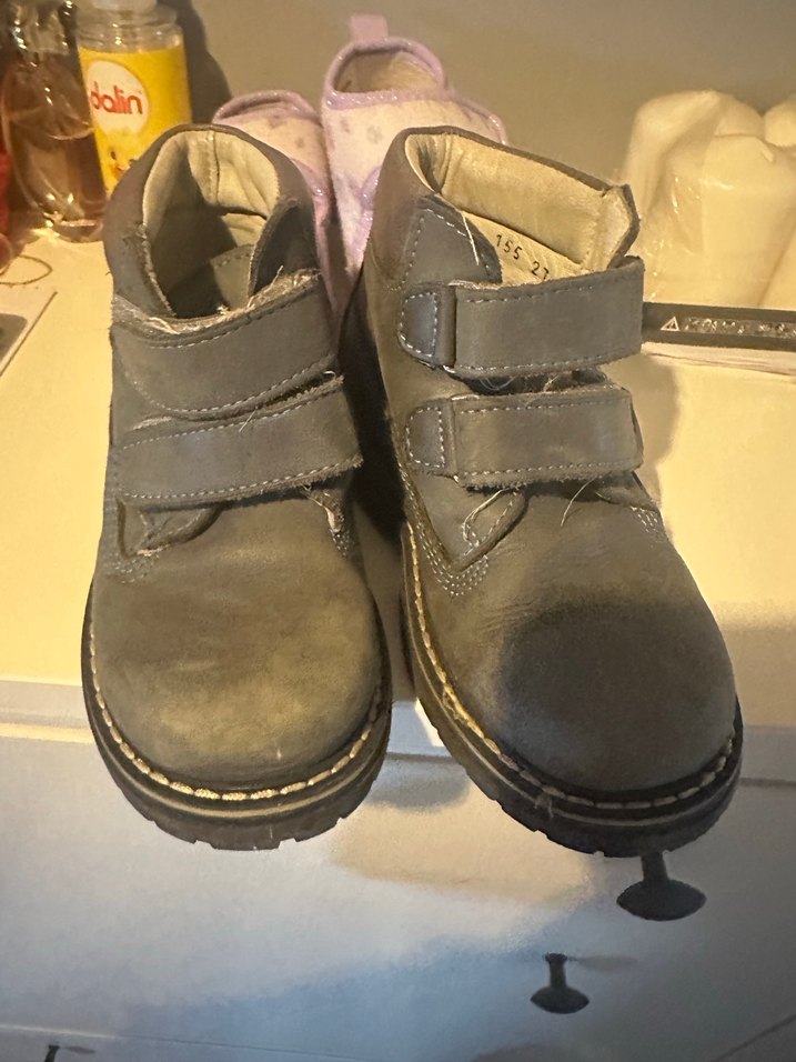 Tokalı Gri Erkek Çocuk Biker Bot - Görsel 2