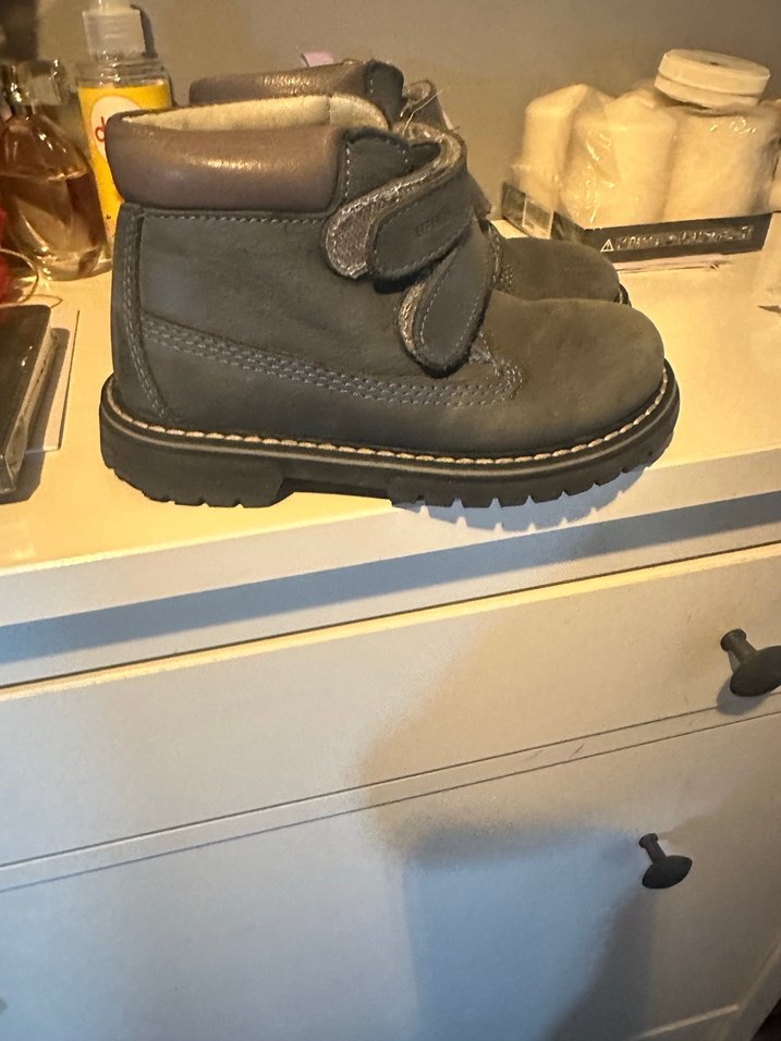 Tokalı Gri Erkek Çocuk Biker Bot - Görsel 3