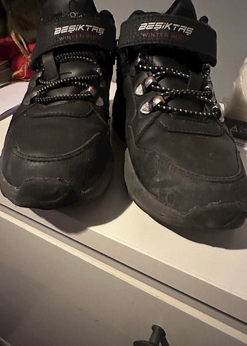 Çocuk Siyah Punk Tarzı Cırt Cırtlı Bot - Görsel 5