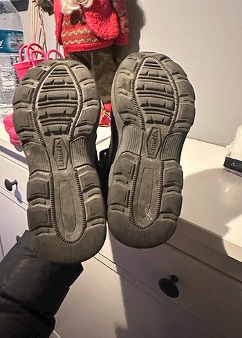 Çocuk Siyah Punk Tarzı Cırt Cırtlı Bot - Görsel 6