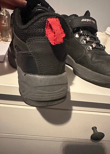 Çocuk Siyah Punk Tarzı Cırt Cırtlı Bot - Görsel 3