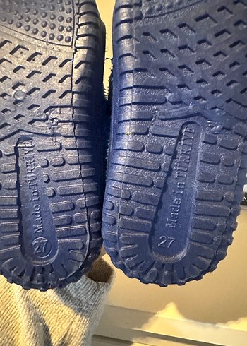 Mavi Erkek Çocuk Sıcak Terlik Velcro - Görsel 3