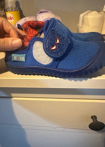 Mavi Erkek Çocuk Sıcak Terlik Velcro - Görsel 2