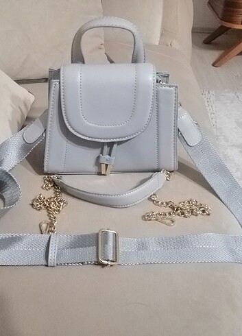 Zara Zara greylight blu bag çanta 