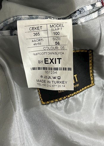 54 Beden gri Renk Gri Düz Erkek Ceket, Regular Fit, Uzun Kollu