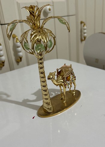 Altın Renkli Parlak Deve ve Palmiye Biblosu - Görsel 2