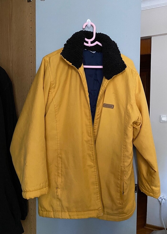 vintage sarı mont - Görsel 4