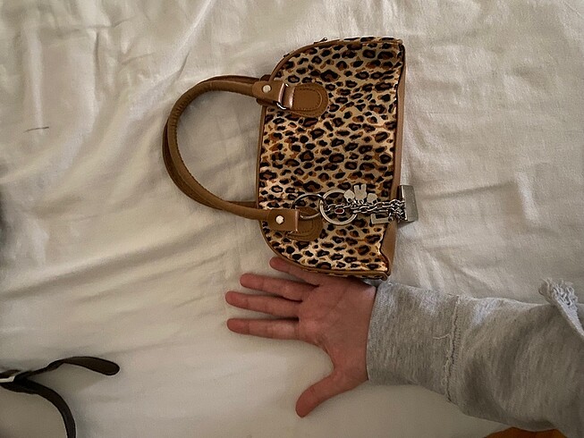 y2k mini leopar desenli çanta - Görsel 9