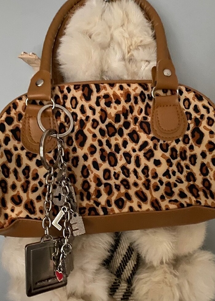 y2k mini leopar desenli çanta - Görsel 2