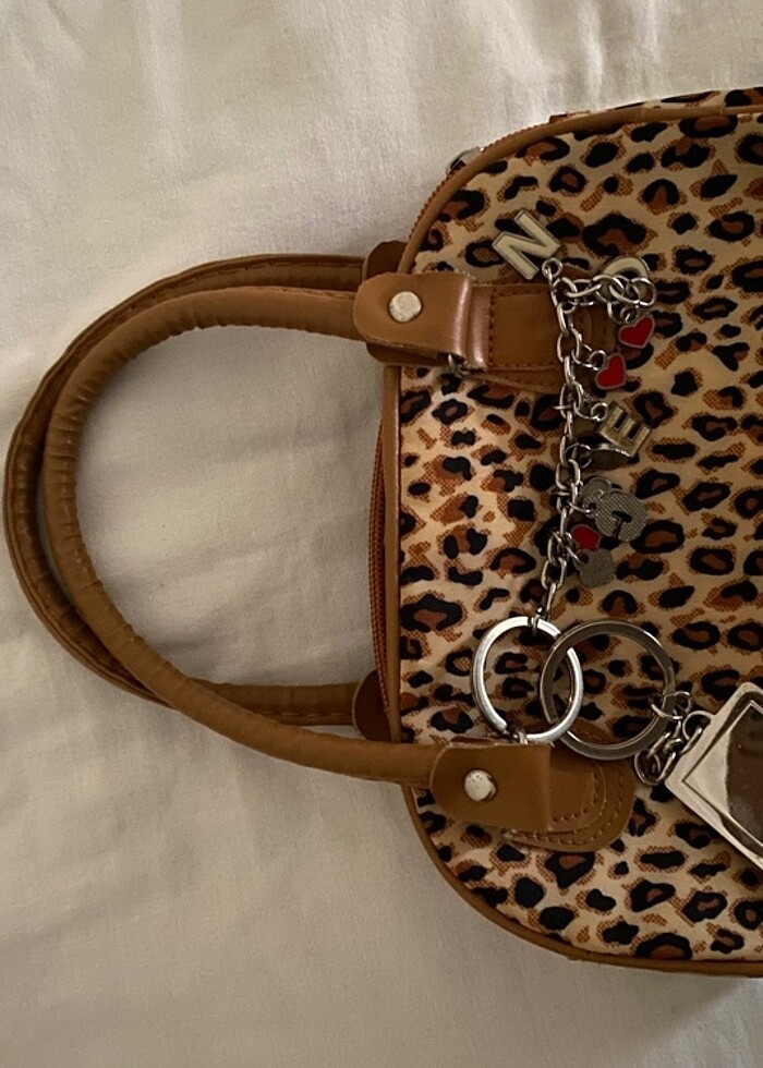 y2k mini leopar desenli çanta - Görsel 4