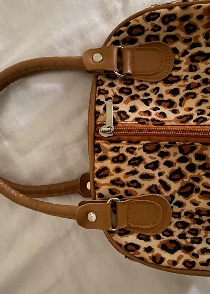 y2k mini leopar desenli çanta - Görsel 5