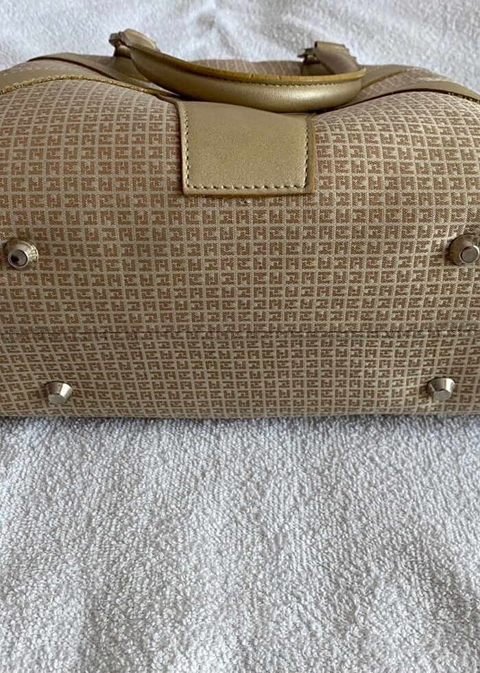 vintage monogram gold çanta - Görsel 5