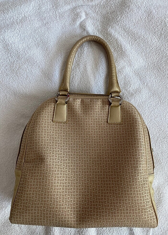 vintage monogram gold çanta - Görsel 2