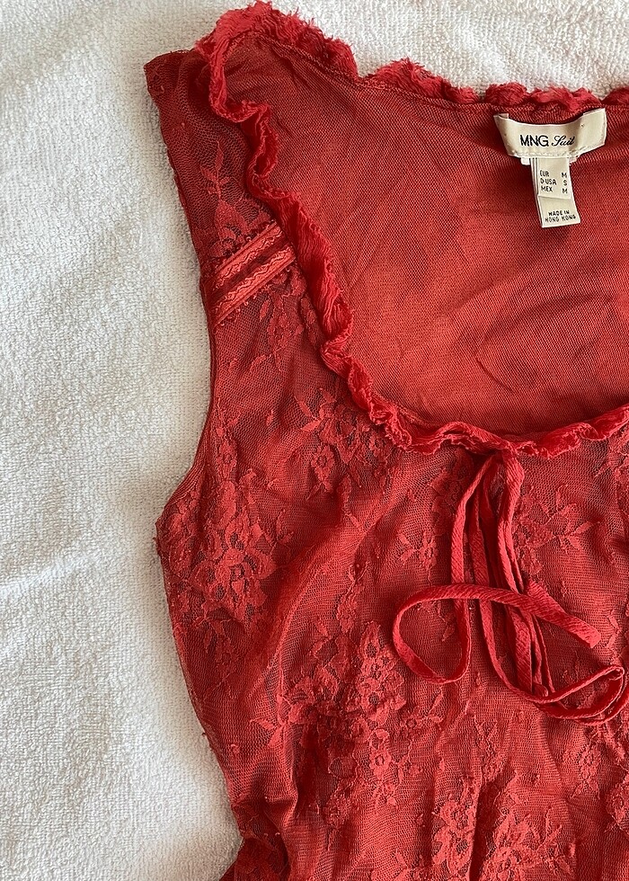 SATILDI vintage mango dantel üst - Görsel 3