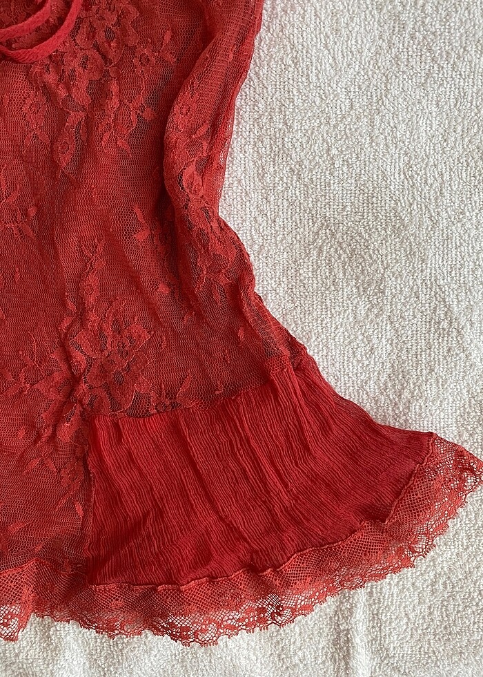 SATILDI vintage mango dantel üst - Görsel 4