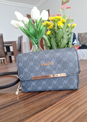Armine Gri Deri Kadın Çanta