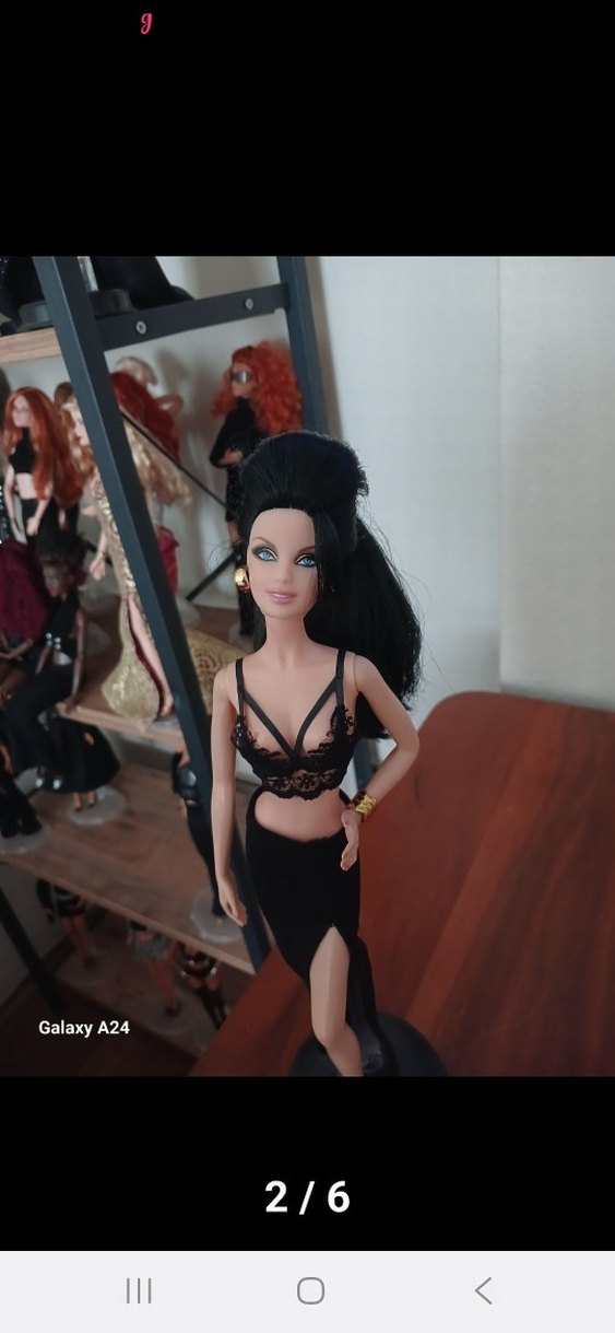 Siyah Dantel Detaylı Kadın Bebek - Görsel 2