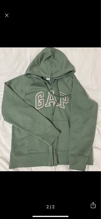 Gap GAP Kadın Fermuarlı Sweatshirt Yeşil