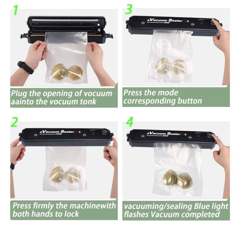 Ev tipi Vakumlu Poşet Mühürleyici makinası - Görsel 4