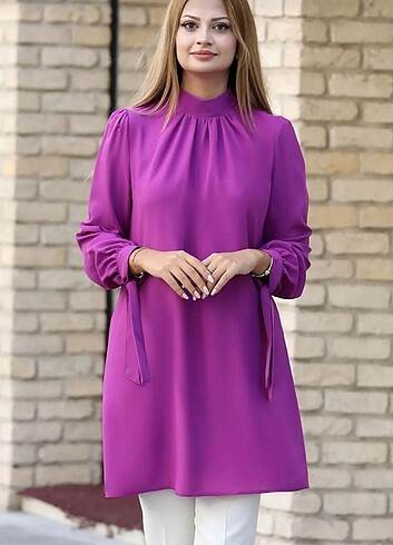 Kolları bağlamalı tunik