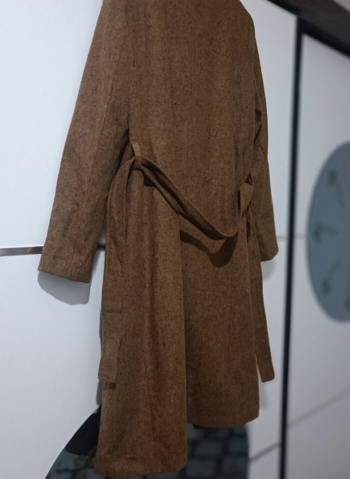 Kahverengi Uzun Kadın Kaban - Görsel 2