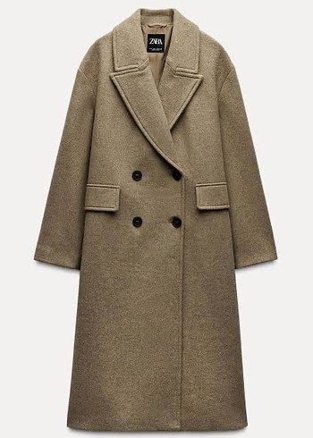 ZARA Yünlü oversize Uzun Kaban