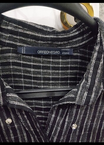 Suud Collection Orfeonegro kadın taşlı gömlek 