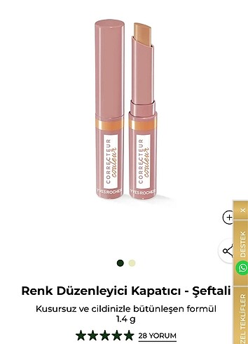 Yves rocher şeftali tonu kapatıcı