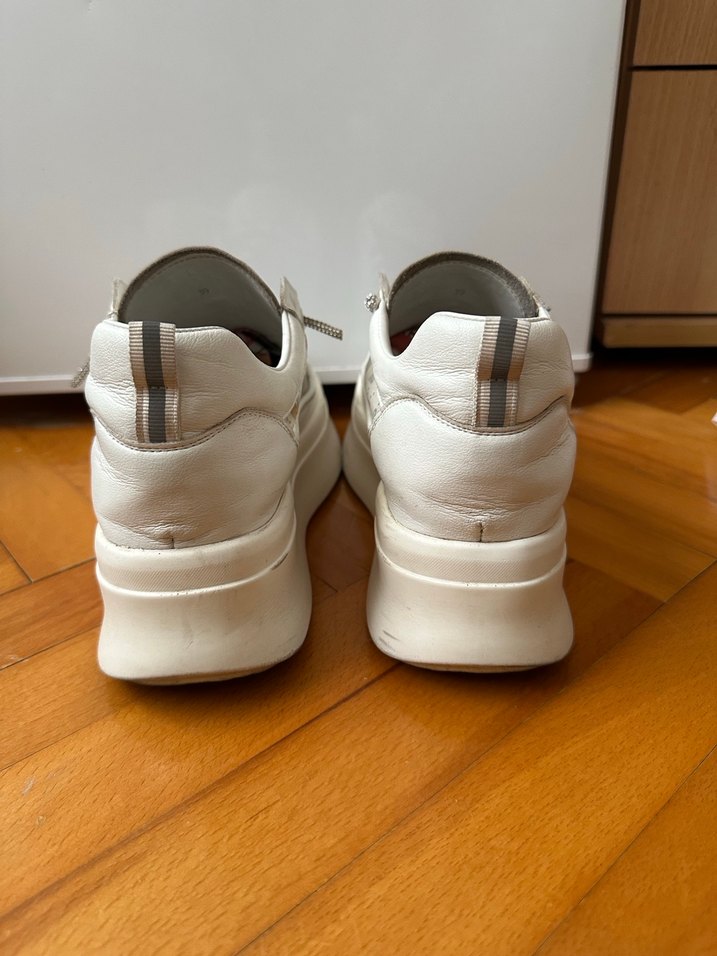 Beyaz Platform Topuklu Street Style Kadın Spor Ayakkabı - Görsel 4