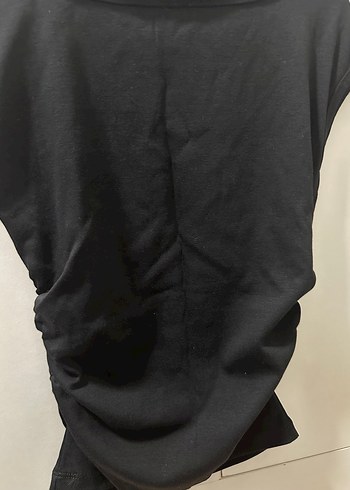 Siyah Baskılı Hamile Tişörtü, Kısa Kollu, Dar Kesim - Görsel 2