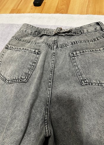 Gri Denim Midi Kadın Jean Pantolon - Görsel 4