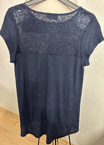 l Beden lacivert Renk Linen Lacivert Hamile Tişörtü