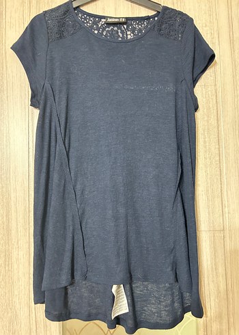 Linen Lacivert Hamile Tişörtü