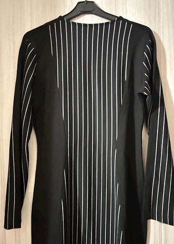 V Yaka Çizgili Siyah Gri Tuxedo - Görsel 2