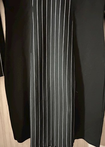 V Yaka Çizgili Siyah Gri Tuxedo - Görsel 5