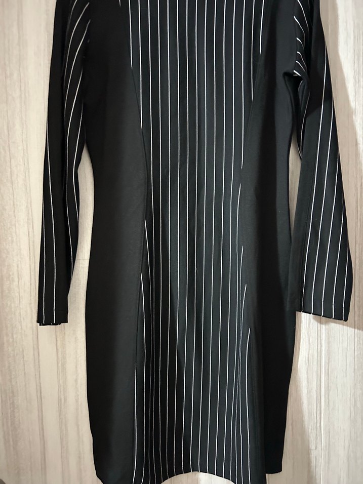 V Yaka Çizgili Siyah Gri Tuxedo - Görsel 3